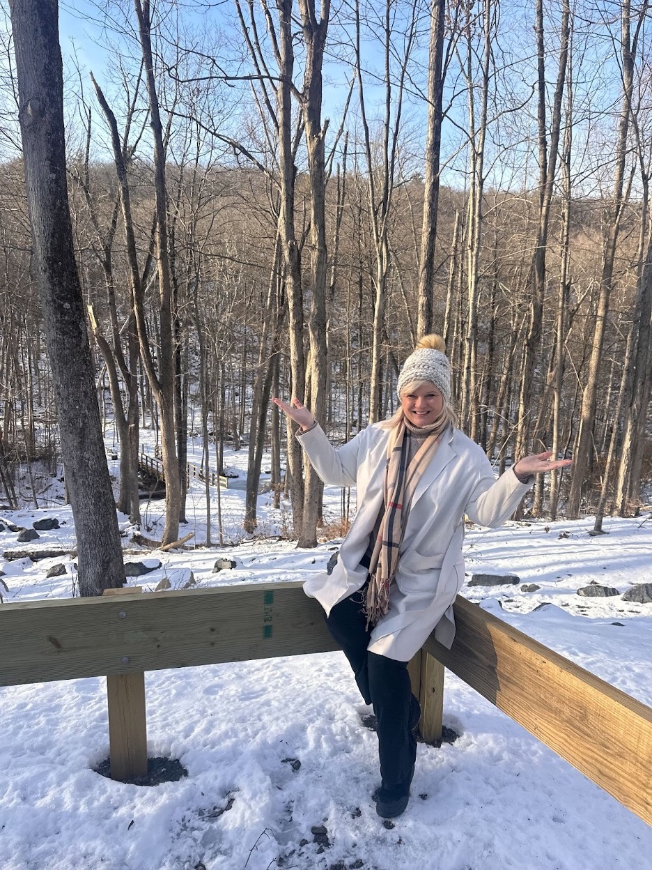 Jennifer DiCostanzo, Warwick Real Estate Agent, at Long House Creek Hiking Trail in Warwick NY